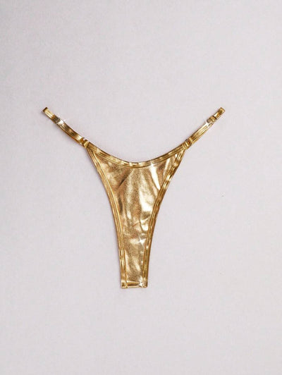 SHEIN Swim Calcinha de biquíni sexy de cor sólida para praia e verão